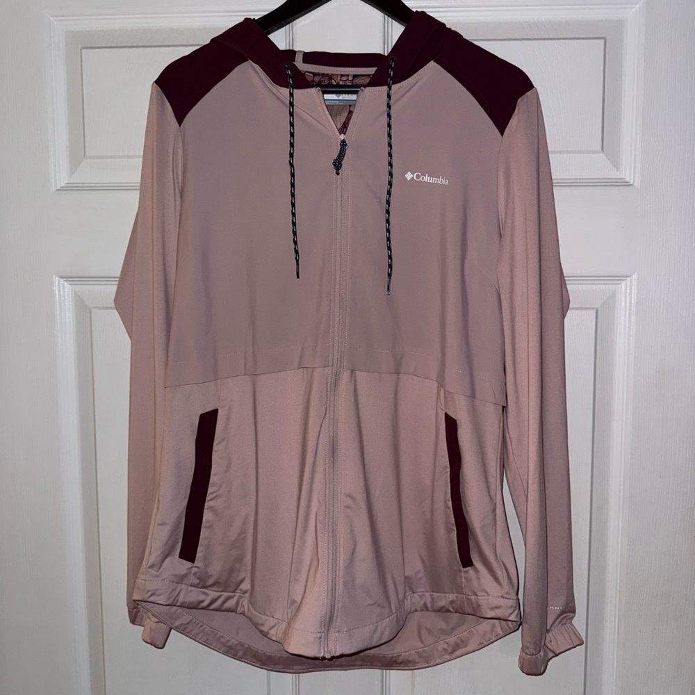 Columbia Mauve and Maroon Zip-Up Jacket